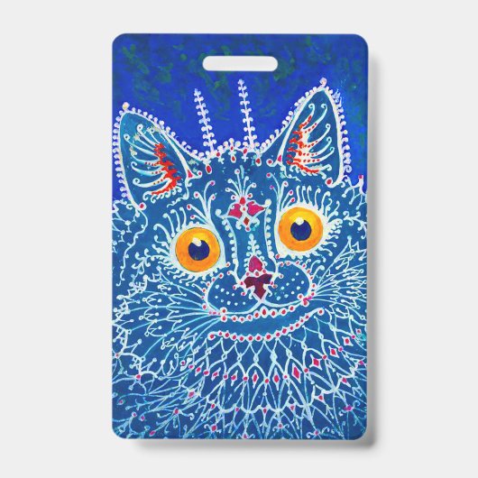Blauwe Gotische Kat Badge (Voorzijde)