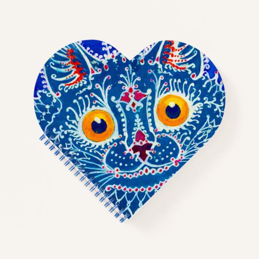 Blauwe gotische kat notitieboek (Voorkant)