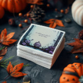 Blauwe gotische spookachtige verjaardag servet