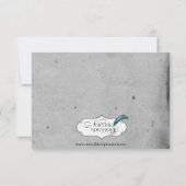 Blauwe Gotische Uil Posh Bruiloft Save the Date (Achterkant)