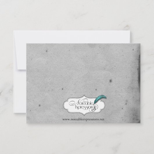 Blauwe Gotische Uil Posh Bruiloft Save the Date (Achterkant)