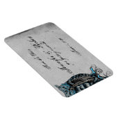 Blauwe Gotische Uil Posh Bruiloft Save the Date Magneet (Rechterzijde)