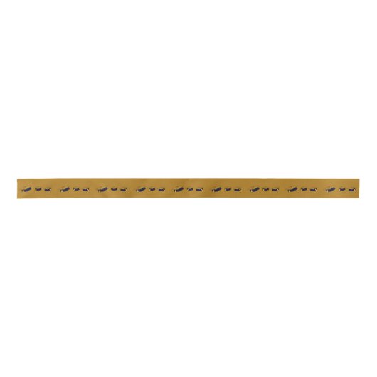 Blauwe goudAfstuderen Petten Satijnen Lint (Voorkant)