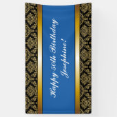 Blauwe goudblazer, goudblazer, goudblauw spandoek (Verticaal)