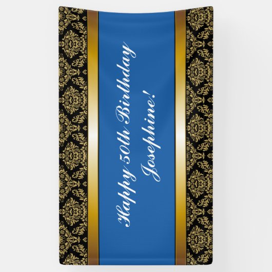 Blauwe goudblazer, goudblazer, goudblauw spandoek (Verticaal)