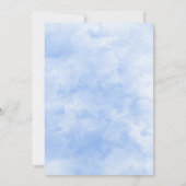 Blauwe goudbloem Waterverf Vrijgezellenfeest Kaart (Achterkant)