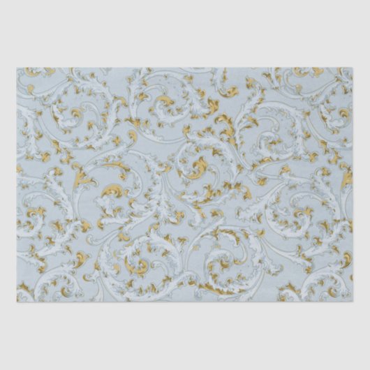 Blauwe gouddraai  patroon ontkoppeling tissuepapier (Voorkant)