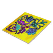 BLAUWE GOUDE VLOERZIJDE, VLOEREN, KLEURSTONEN TEGELTJE (Zijkant)