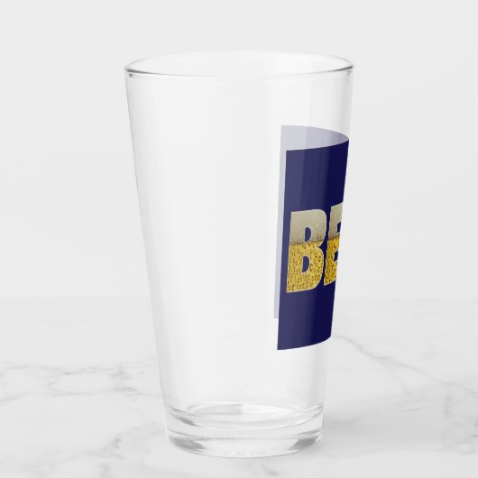 Blauwe gouden bier Drink glas (Rechts)