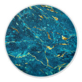 Blauwe gouden bruine bruine bruine marmer moderne  keramische knop (Voorkant)