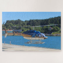 Blauwe, gouden en witte helikopter, Portugal