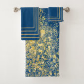 Blauwe gouden handdoek (Insitu)