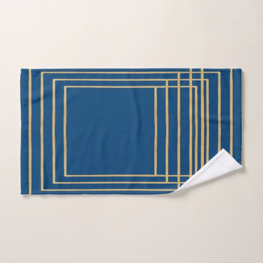 Blauwe gouden handdoek (Handdoek)