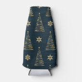 BLAUWE & GOUDEN KERSTBOMEN & STERREN FLESJESKOELER (Voorkant)