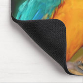 Blauwe gouden Macaw Parrot Painting Animal Art Muismat (Hoek)