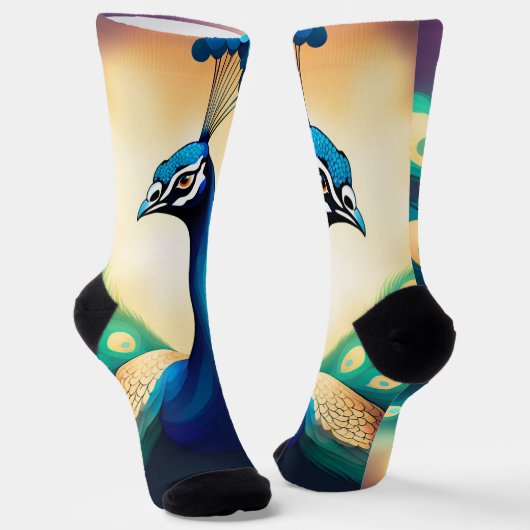 BLAUWE GOUDEN PAUW SOK (Gebogen)