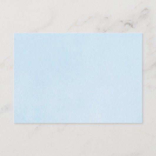 Blauwe gouden sneeuwvlok baby shower informatiekaartje (Achterkant)