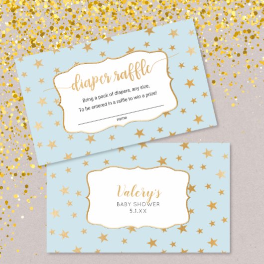 Blauwe gouden sterren, luidere kaart visitekaartje