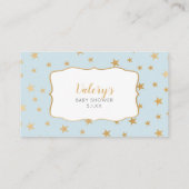 Blauwe gouden sterren, luidere kaart visitekaartje (Achterkant)