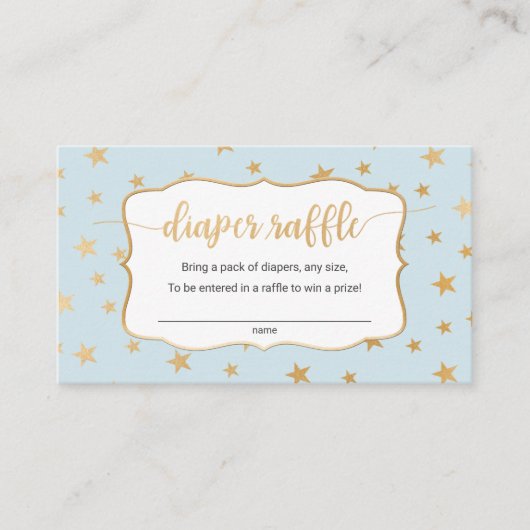 Blauwe gouden sterren, luidere kaart visitekaartje (Voorkant)