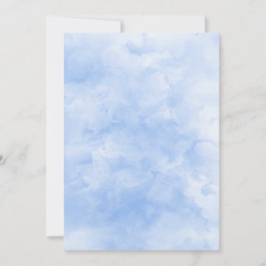 Blauwe gouden Waterverf Kaart (Achterkant)