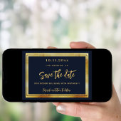 Blauwe goudfoto van de zeemacht van de Birthday, b Kaart