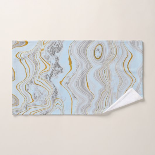  blauwe goudhanddoek BATHROOM TOWEL SET Bad Handdoek (Handdoek)