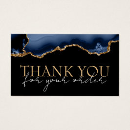 Blauwe goudmakerij dank je creditcard visitekaartje