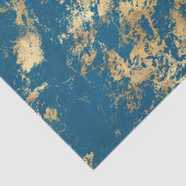 Blauwe goudmarmer tissuepapier (Detail)