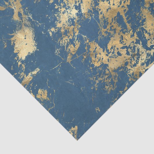 Blauwe goudmarmer tissuepapier (Detail)