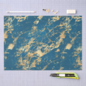 Blauwe goudmarmer tissuepapier (Craft)