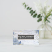 Blauwe goudmarmer visitekaartje (Staand voorkant)