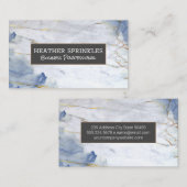 Blauwe goudmarmer visitekaartje (Voorkant / Achterkant)