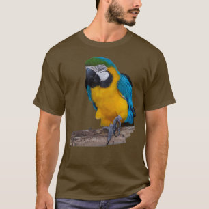 Blauwe goudpapegaai t-shirt