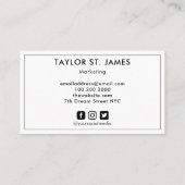 Blauwe goudplatter-Waterverf Visitekaartje (Achterkant)