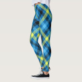 Blauwe/goudspeldenvrouwen Leggings (Links)