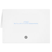 Blauwe goudvis Cartoon Art Baby bekendmaking (Achterkant Horizontaal)