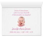 Blauwe goudvis Cartoon Art Baby bekendmaking (Binenzijde Horizontaal (Onderkant))