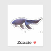 Blauwe goudvis foto sticker (Vel)