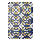 Blauwe goudvormig decoratief Marokkaanse tegel Badmat (Voorkant Verticaal)