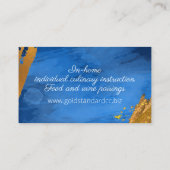 Blauwe goudwhisky, keukengerei visitekaartje (Achterkant)