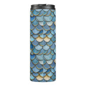 blauwe goudzeemeermineschaal thermosbeker (Achterkant)