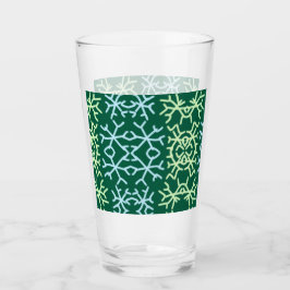 Blauwe gr sneeuwvlokken Kerstpatroon sneeuwpatroon Glas