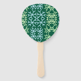 Blauwe gr sneeuwvlokken Kerstpatroon sneeuwpatroon Handwaaier