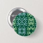 Blauwe gr sneeuwvlokken Kerstpatroon sneeuwpatroon Ronde Button 5,7 Cm (Voorkant /achterkant)