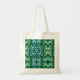 Blauwe gr sneeuwvlokken Kerstpatroon sneeuwpatroon Tote Bag