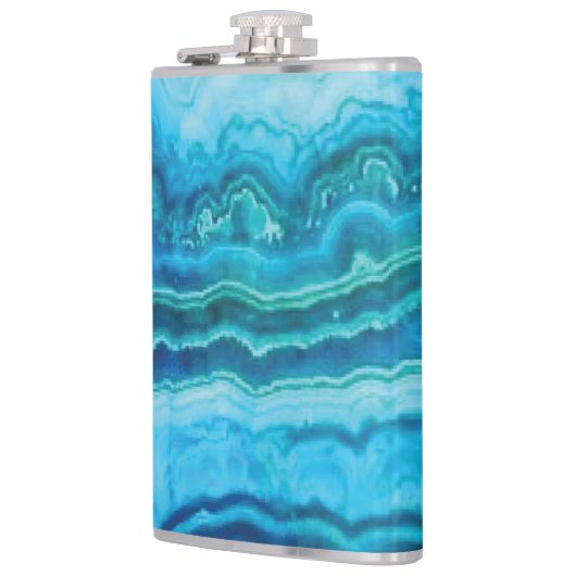 Blauwe graaappelsteen heupfles (Links)