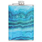 Blauwe graaappelsteen heupfles (Voorkant)