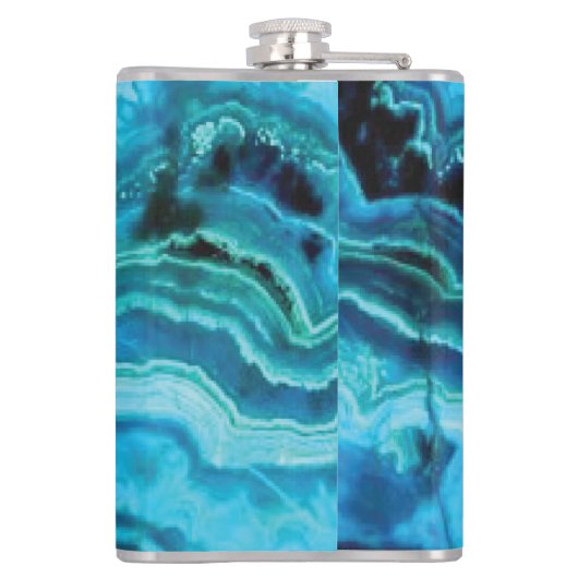 Blauwe graaappelsteen heupfles (Achterkant)