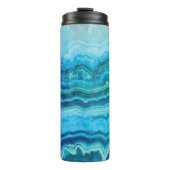 Blauwe graaappelsteen thermosbeker (Voorkant)